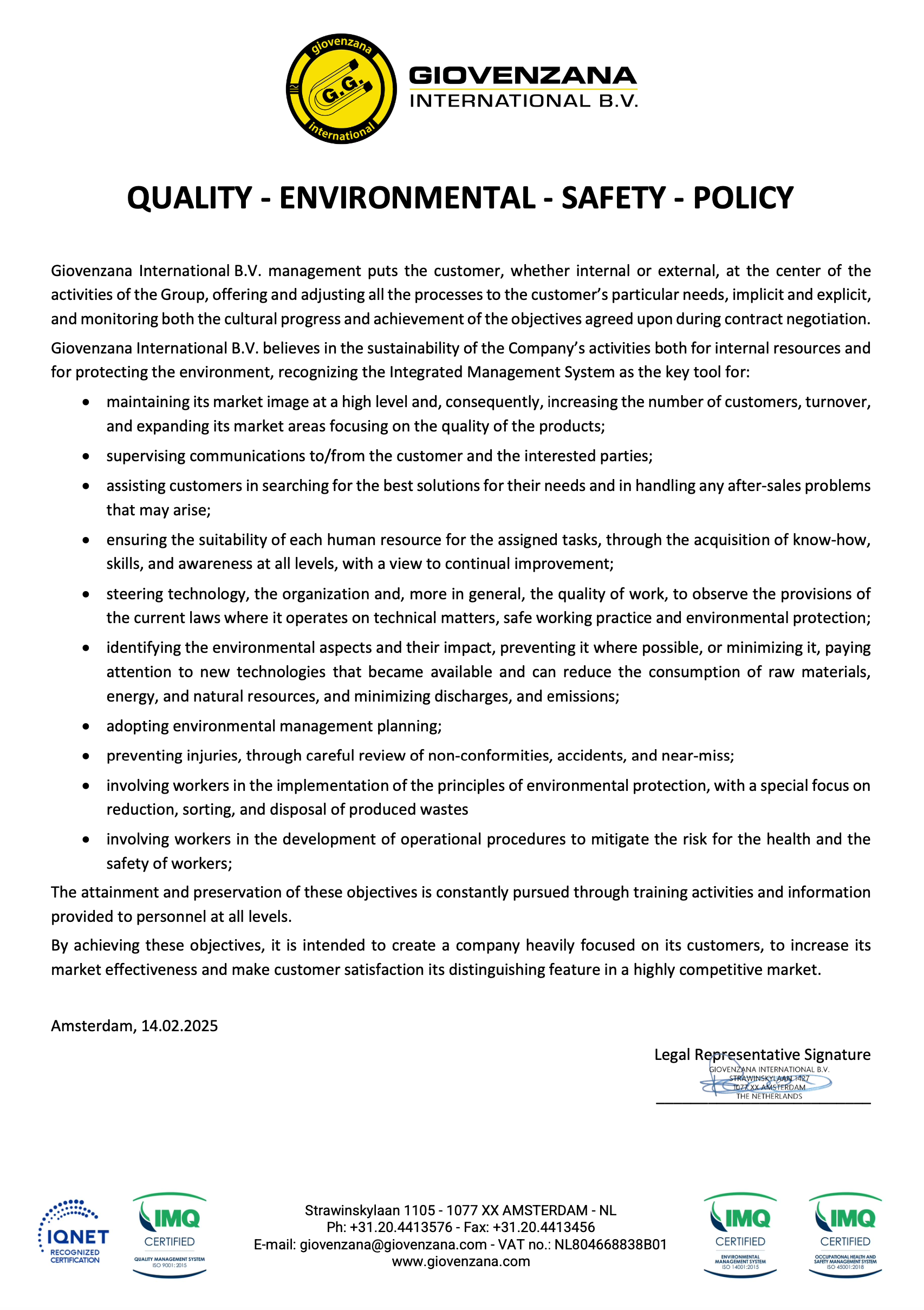 QUALITY ENVIRONMENTAL POLICY ENG